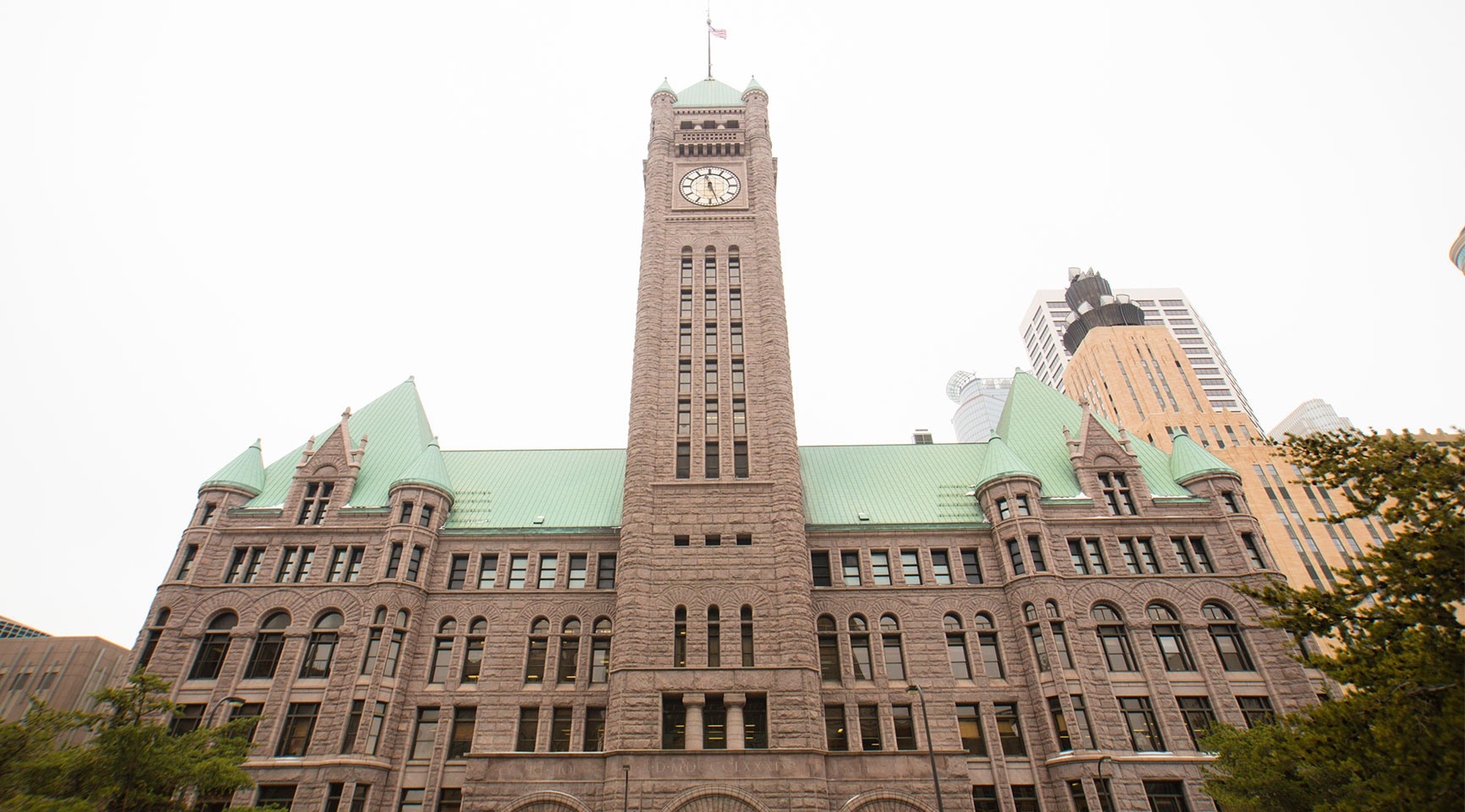 front of the minneapolis city hall building